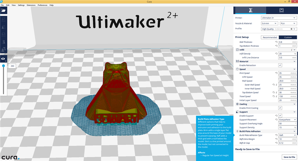 cura 2.1 raft