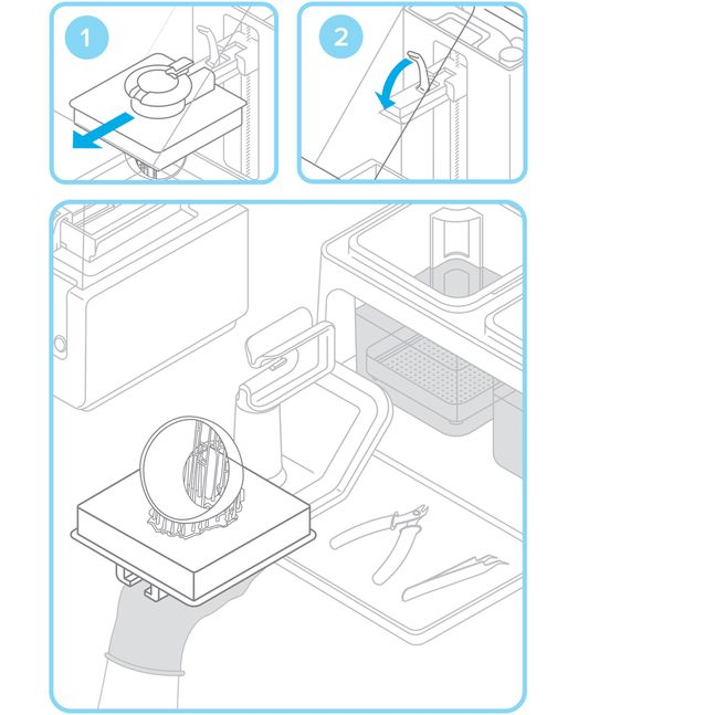 Formlabs - Form2 SLA 光固化3D列印機 3DMART 移除列印平台