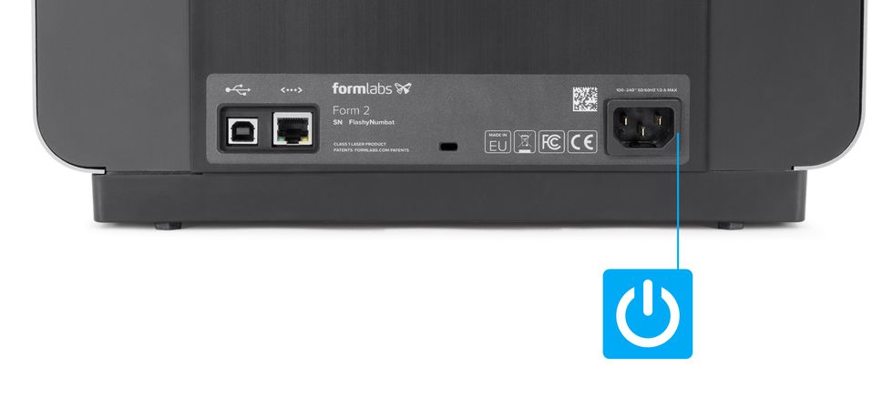 Formlabs - Form2 SLA 光固化3D列印機 3DMART Form2連接電源