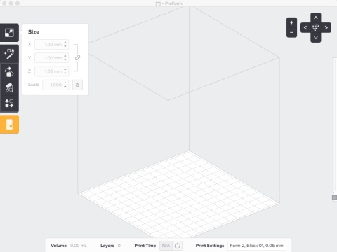 formlabs form2 preform切片軟體教學 尺寸選擇