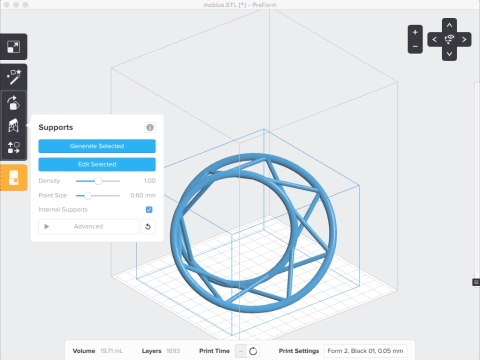formlabs form2 preform切片軟體教學 生成支撐
