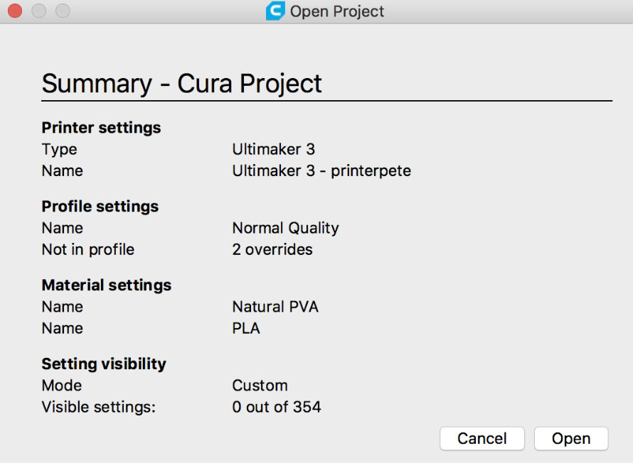 Ultimaker cura2.4 開啟檔案