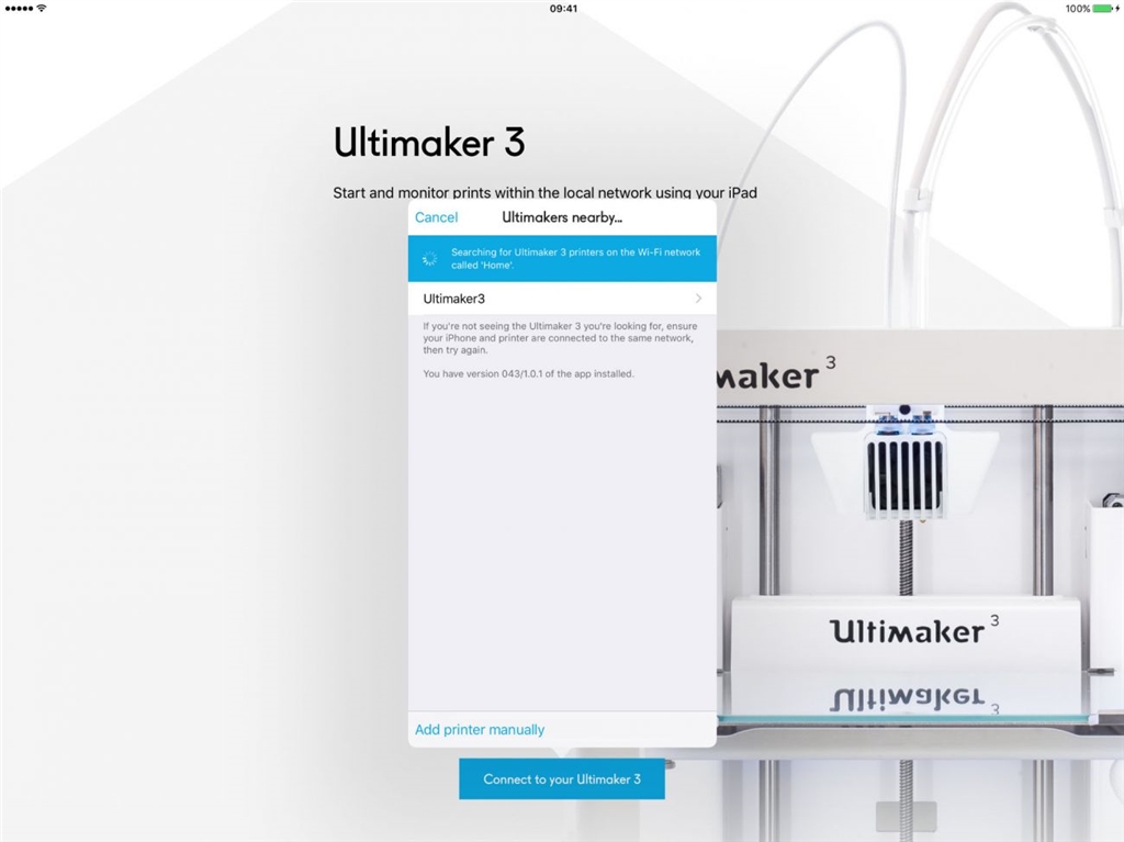 連接Ultimaker 3 連接Ultimaker 3